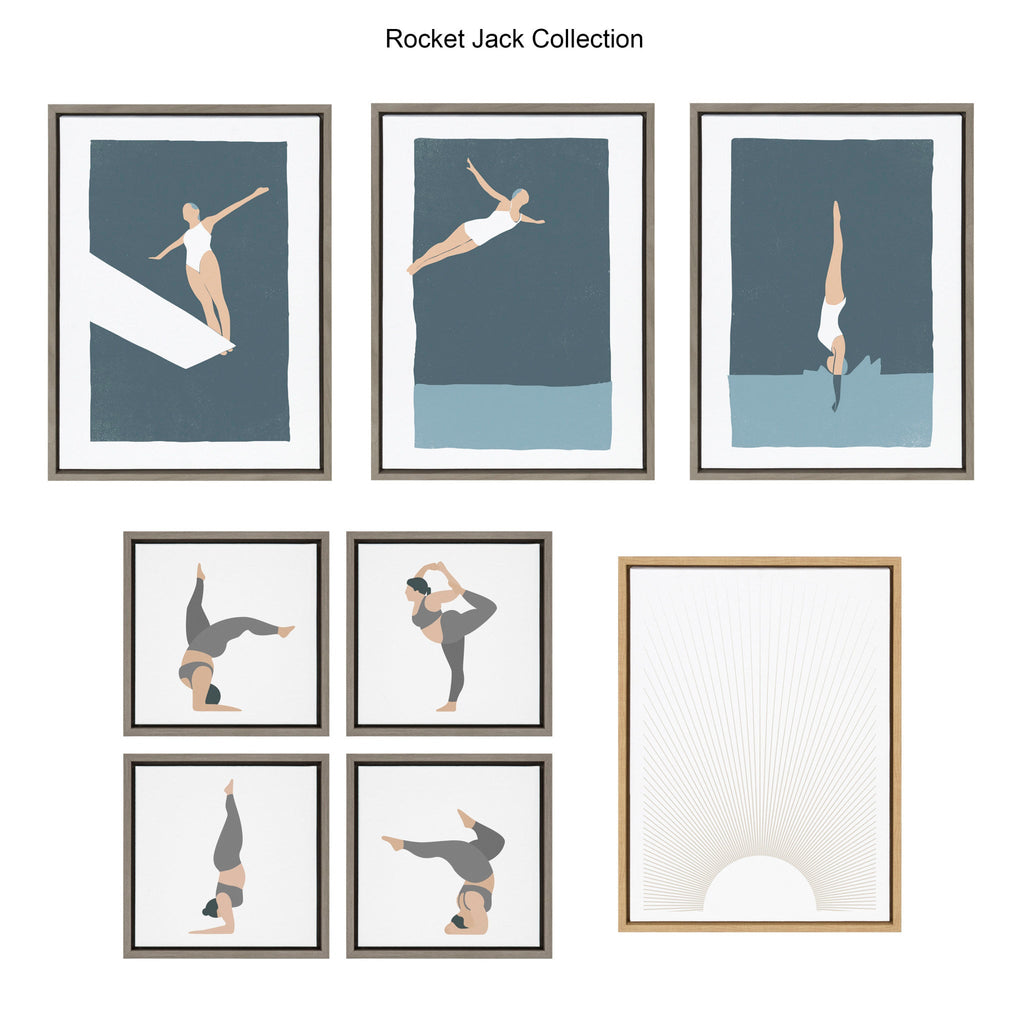 Sylvie The Leap Framed Canvas by Rocket Jack