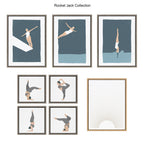 Sylvie The Leap Framed Canvas by Rocket Jack