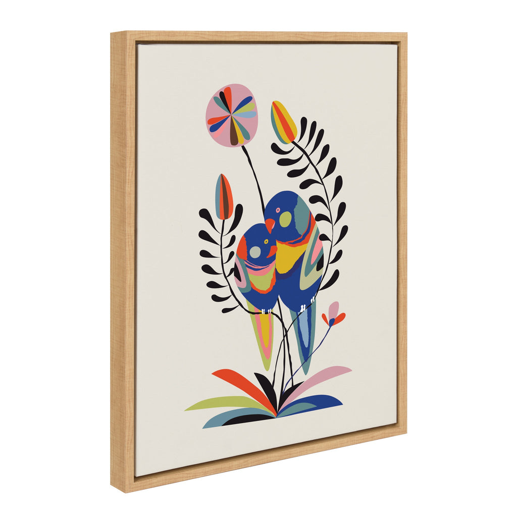 Sylvie Rainbow Lorikeet Framed Canvas by Rachel Lee of My Dream Wall