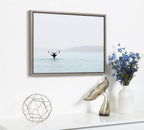 Sylvie Whale Tail In The Mist Framed Canvas by Amy Peterson