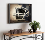 Sylvie Football Helmet Framed Canvas by Shawn St. Peter
