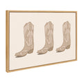 Sylvie Cowboy Boots Landscape Framed Canvas by Honey Island Studio