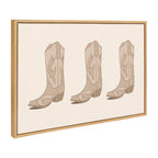 Sylvie Cowboy Boots Landscape Framed Canvas by Honey Island Studio
