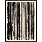 33 RPM Black and White by Robert Cadloff Framed Wall Art Print