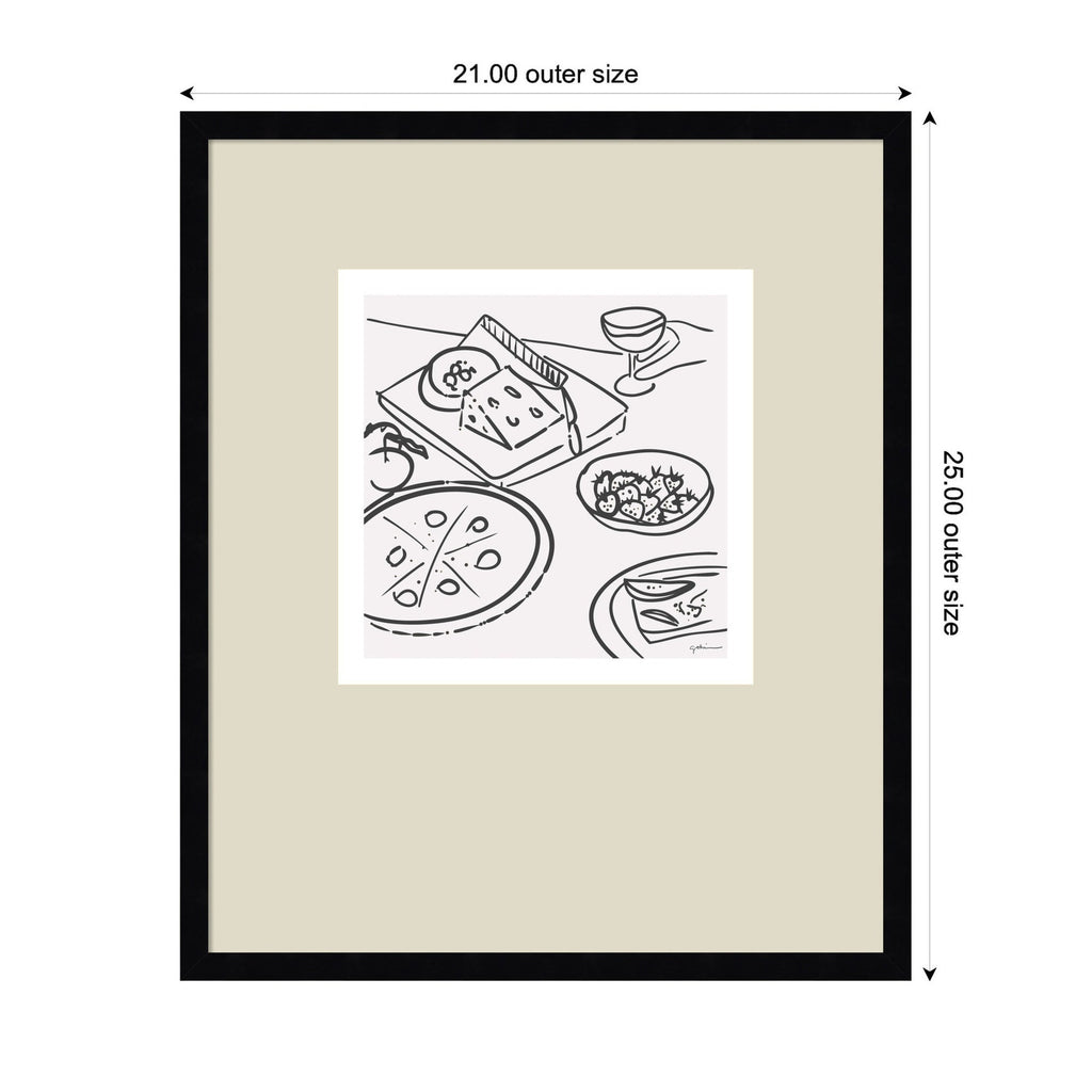 Dinner Club by Gabrielly Guedes Framed Wall Art Print