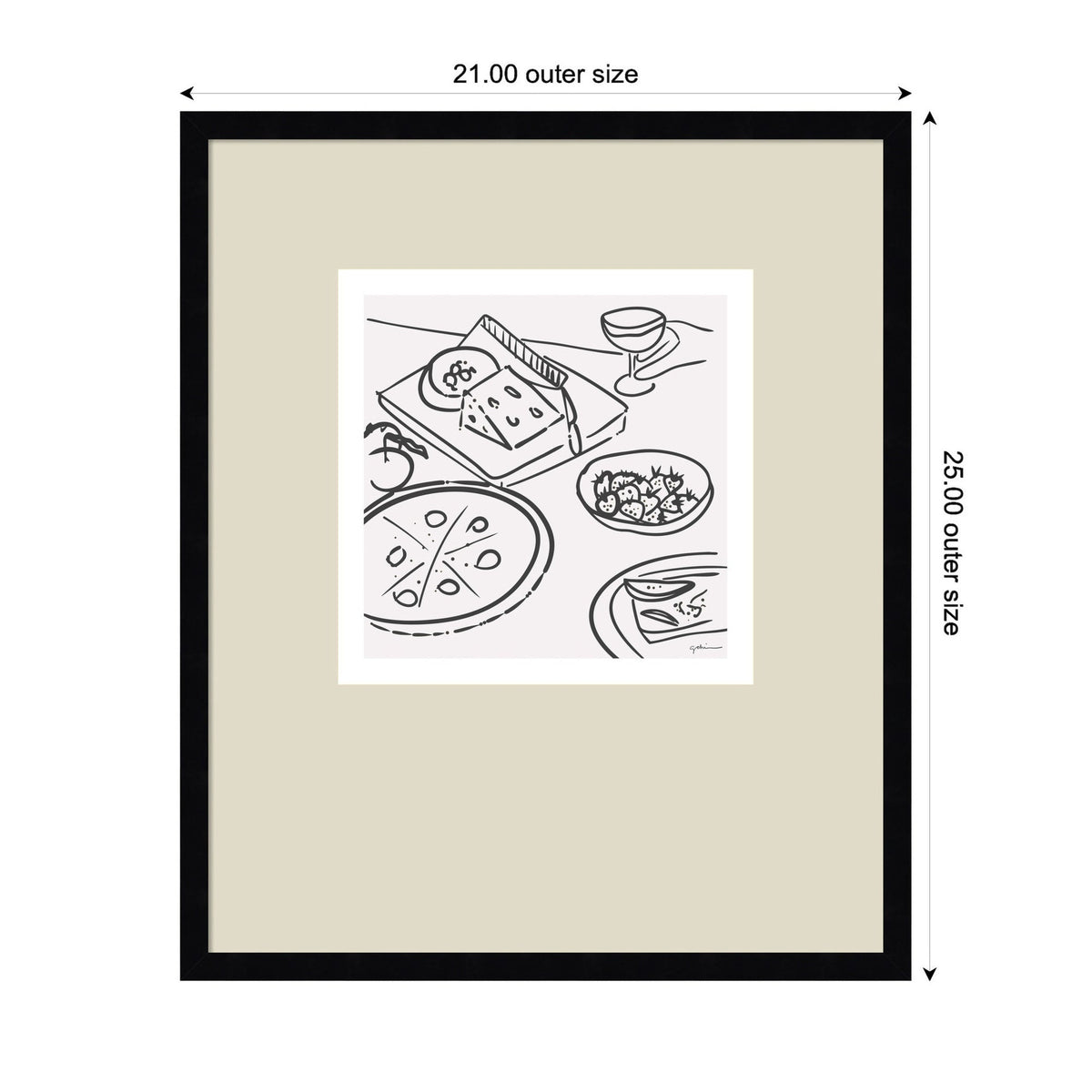 Dinner Club by Gabrielly Guedes Framed Wall Art Print