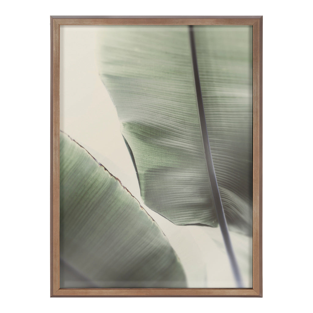 Blake Vintage Palms Framed Printed Glass by Alicia Abla