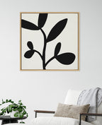 Sylvie Modern Botanical Neutral Abstract 2 Framed Canvas by The Creative Bunch Studio