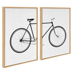 Sylvie Bicycle Framed Canvas by Simon Te of Tai Prints