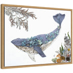 Whale by Madeline Jeppesen Framed Canvas Wall Art Print