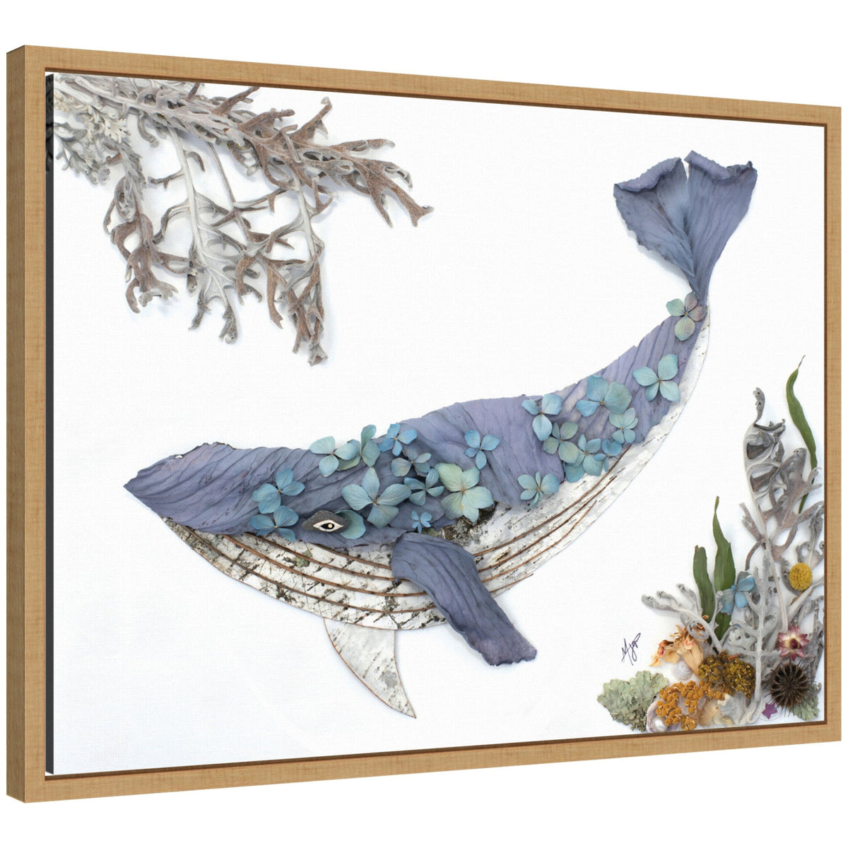 Whale by Madeline Jeppesen Framed Canvas Wall Art Print