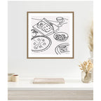 Dinner Club by Gabrielly Guedes Framed Canvas Wall Art Print