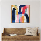 Joyful Abstract by The Creative Bunch Studio Framed Canvas Wall Art Print