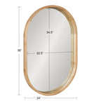 Hutton Wood Framed Capsule Mirror
