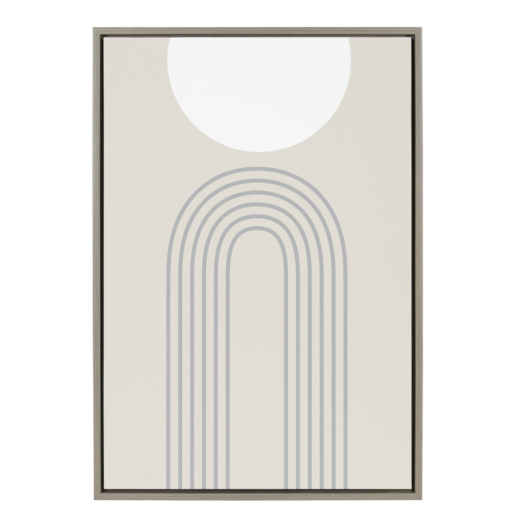 Sylvie Full Moon over the Mountain Top Framed Canvas by The Creative Bunch Studio