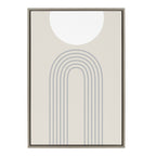 Sylvie Full Moon over the Mountain Top Framed Canvas by The Creative Bunch Studio