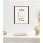 Kitchen Conversion Charts Gallon Tbsp by The Creative Bunch Studio Framed Canvas Wall Art Print