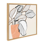Sylvie Botanical Calathea 4 Framed Canvas by Dominique Vari