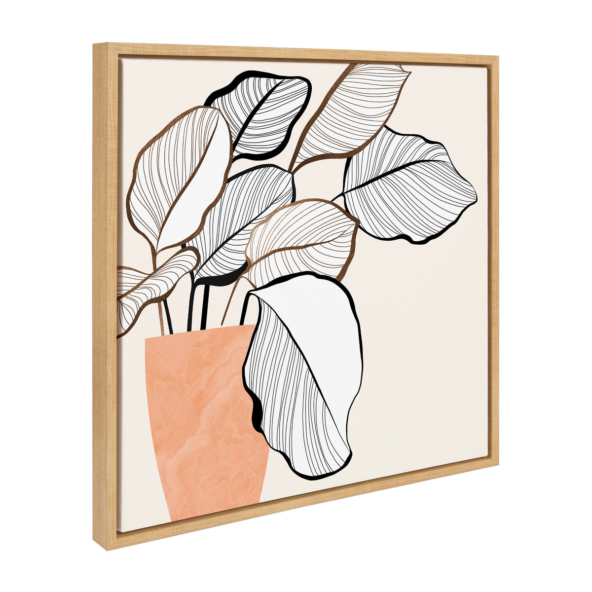 Sylvie Botanical Calathea 4 Framed Canvas by Dominique Vari
