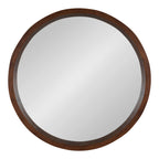 Hutton Round Wood Wall Mirror