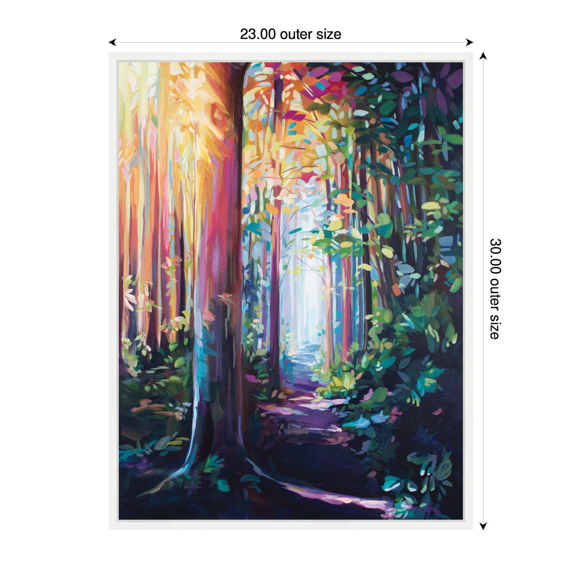 Sylvie Forest Path 2 Framed Canvas by Rachel Christopoulos