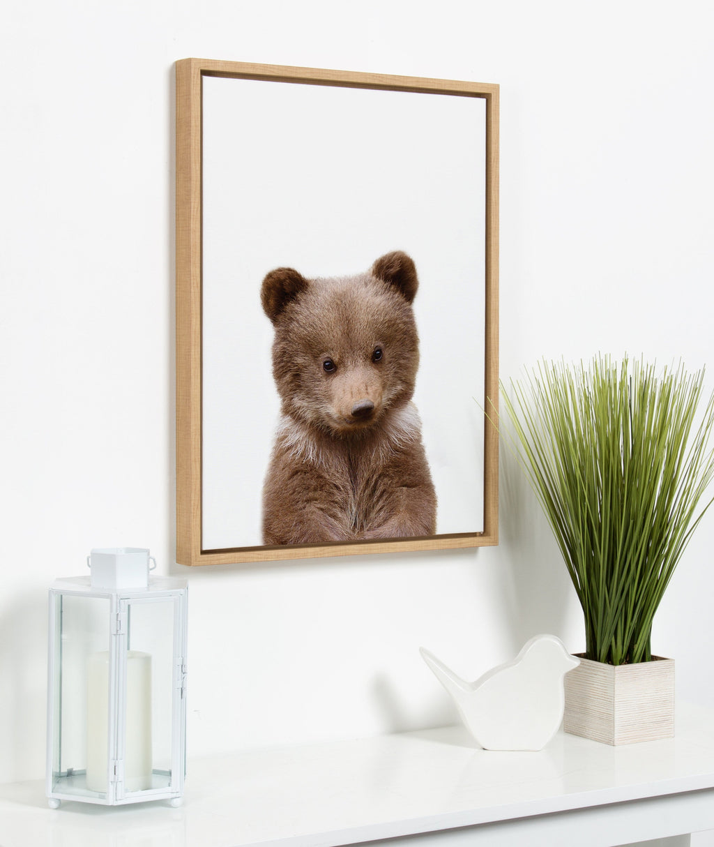 Sylvie Baby Bear Framed Canvas by Amy Peterson
