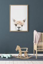 Sylvie Alpaca Bangs Framed Canvas by Amy Peterson Art Studio