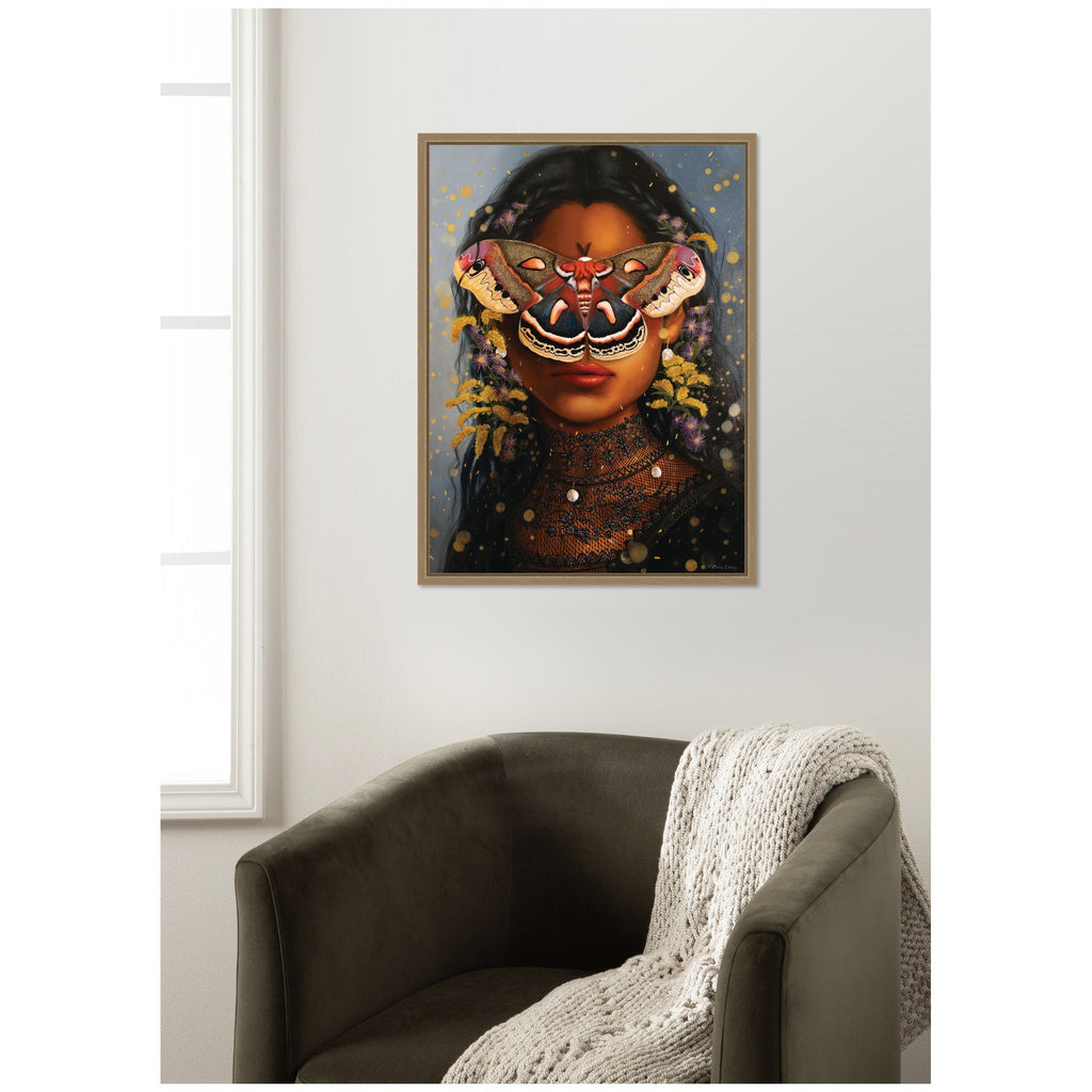 Asters and Goldenrod by Charlotte Brindley Framed Canvas Wall Art Print
