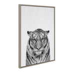 Sylvie Tiger Framed Canvas by Simon Te of Tai Prints