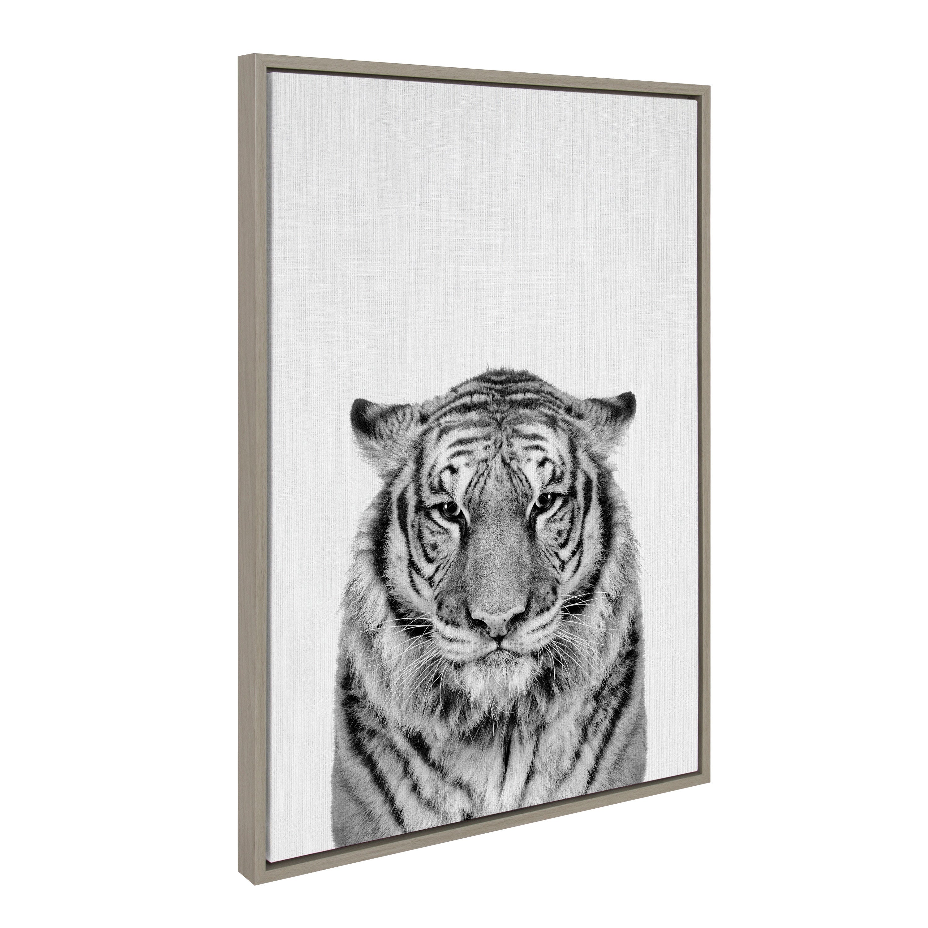 Sylvie Tiger Framed Canvas by Simon Te of Tai Prints