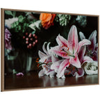 Sylvie Dark Lily Framed Canvas by Alicia Abla