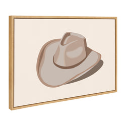Sylvie Cowgirl Hat Landscape Framed Canvas by Honey Island Studio