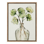 Sylvie Greenery Vase Framed Canvas by Sara Berrenson