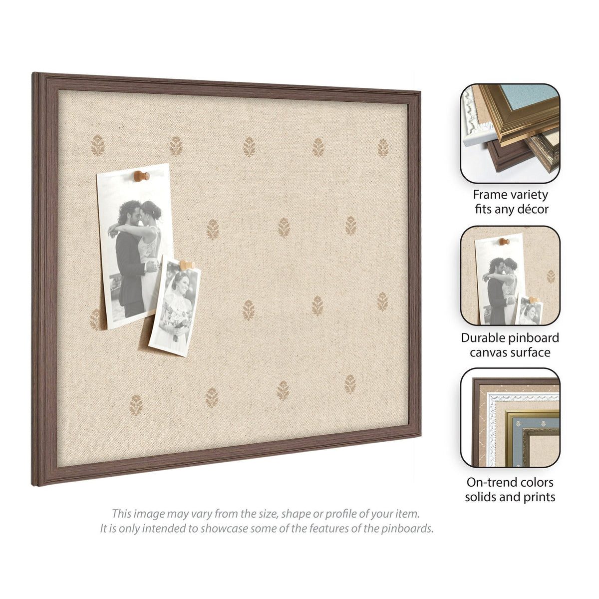 Pinboard Beige Botanical Block Print