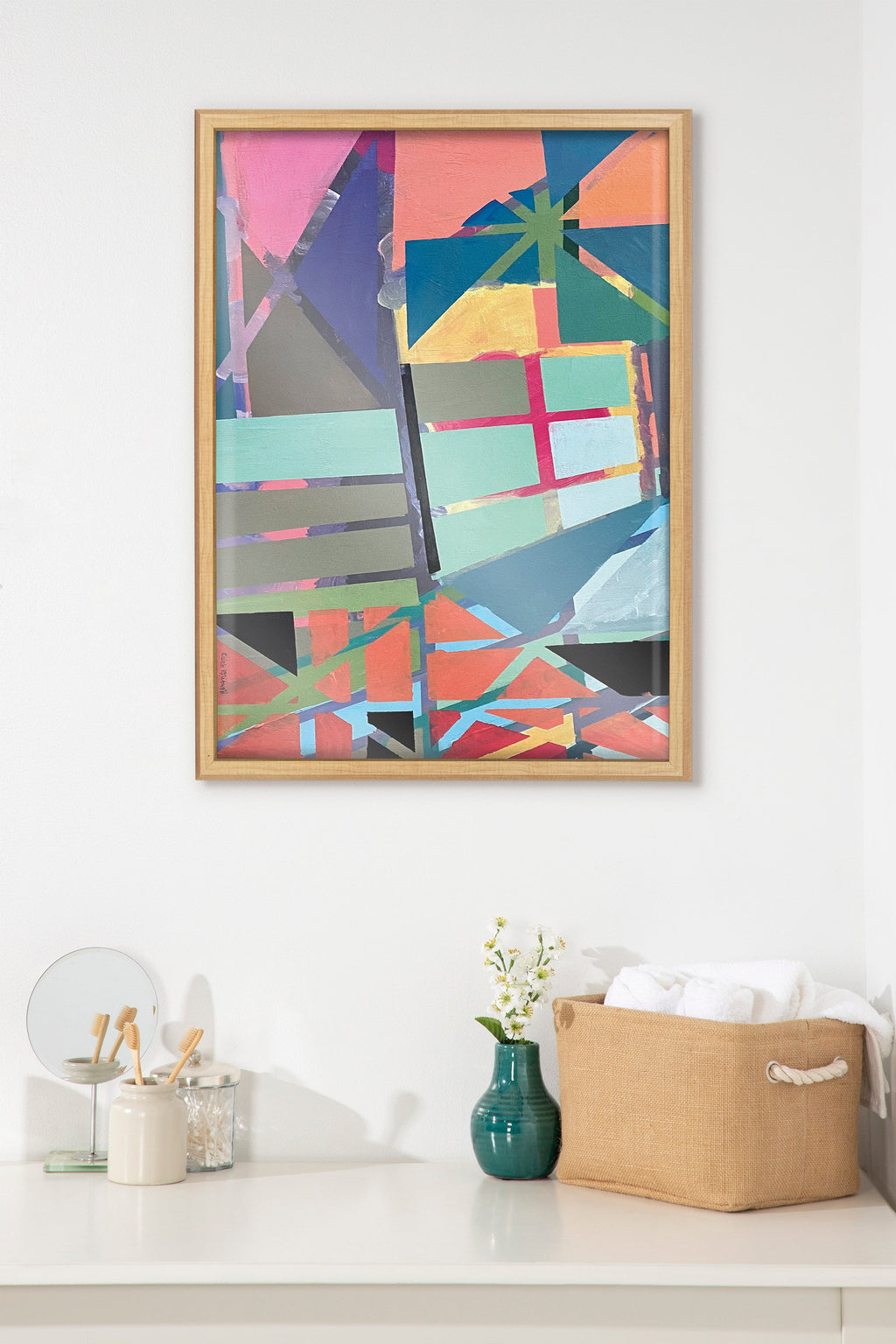 Blake Scaffolding Framed Printed Glass by Caleb Griswold