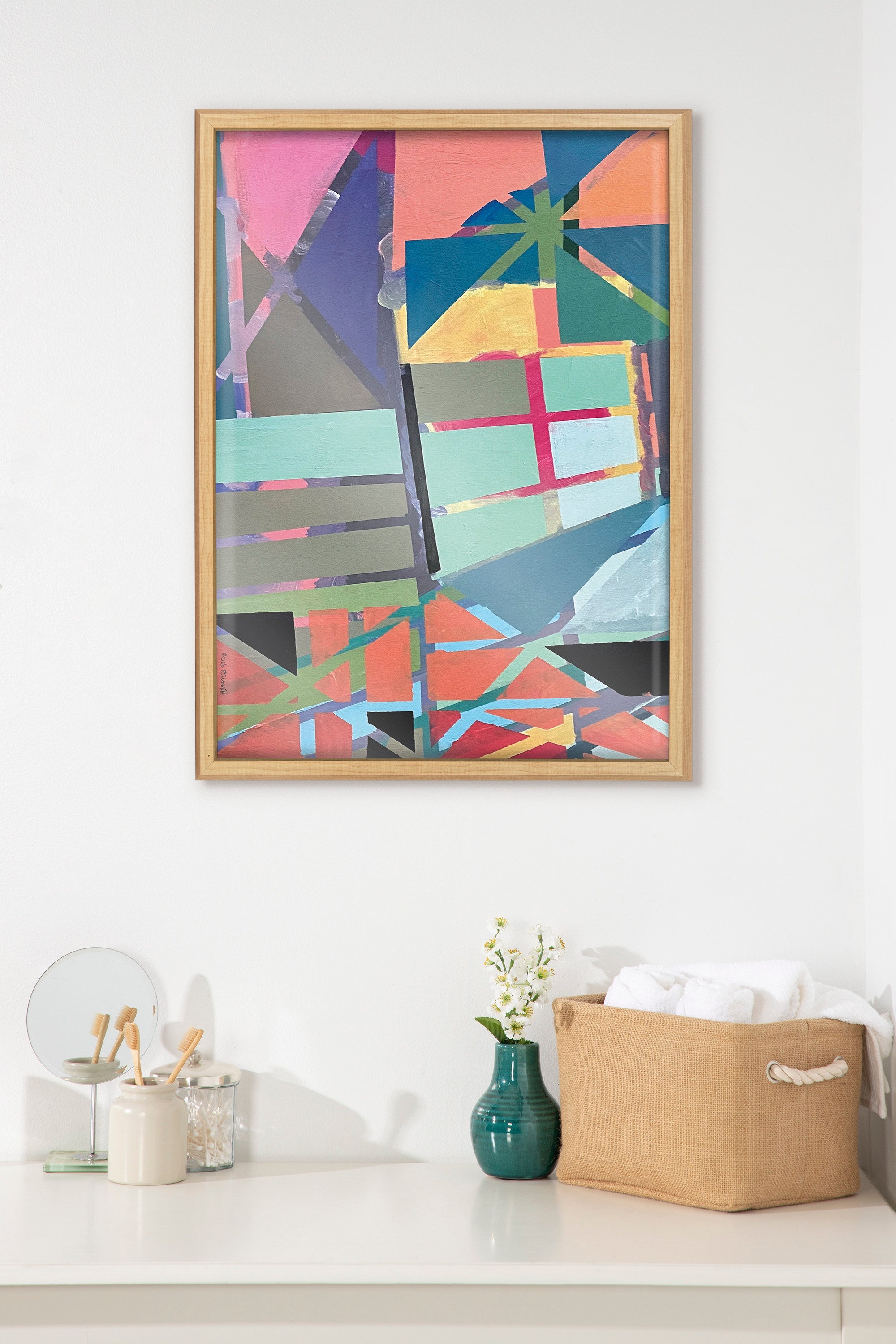 Blake Scaffolding Framed Printed Glass by Caleb Griswold