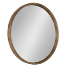 Hutton Round Wood Wall Mirror