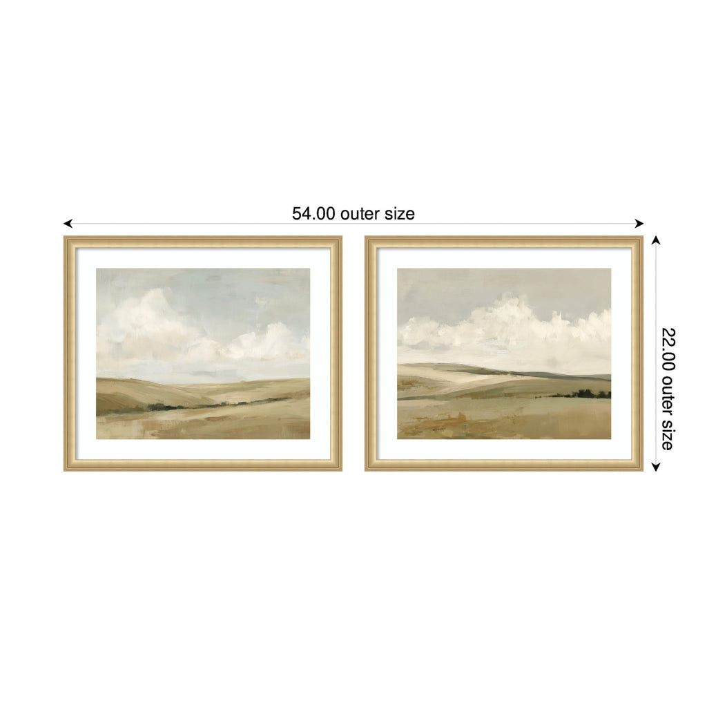 Whispering Meadows 2 Piece Framed Wall Art Print Set by Amy Lighthall