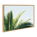 Sylvie Tropical Palm Under Blue Sky Framed Canvas by Amy Peterson Art Studio