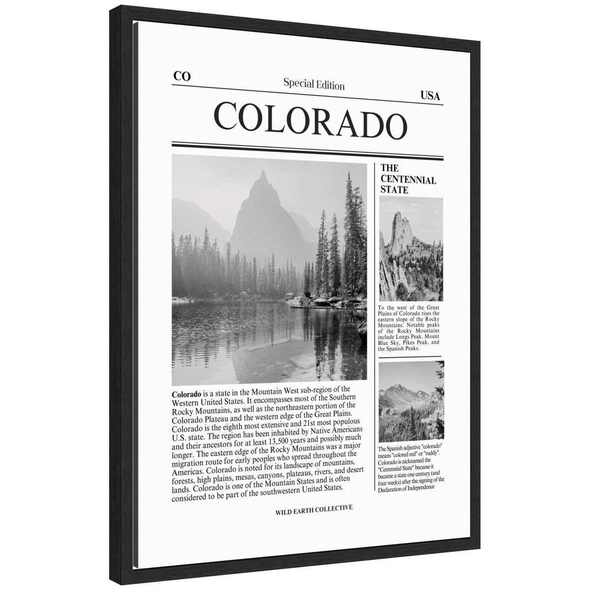 Colorado Article by Megan Ryan Framed Canvas Wall Art Print