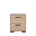Sofia 2 Drawer Nightstand, Jackson Hickory
