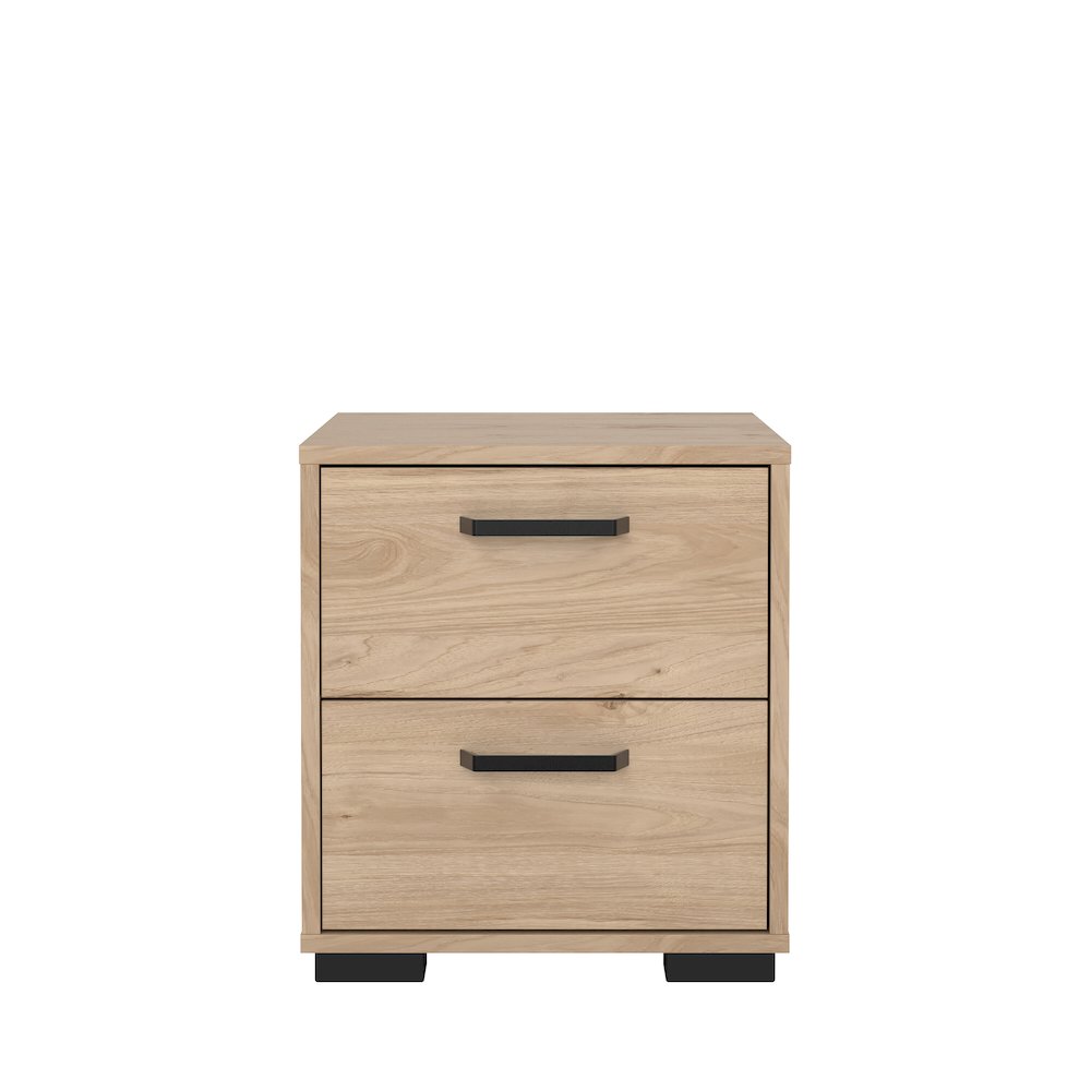 Sofia 2 Drawer Nightstand, Jackson Hickory