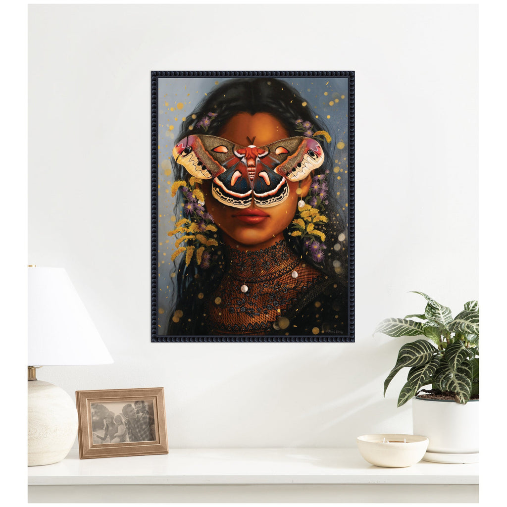 Asters and Goldenrod by Charlotte Brindley Framed Canvas Wall Art Print