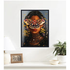 Asters and Goldenrod by Charlotte Brindley Framed Canvas Wall Art Print