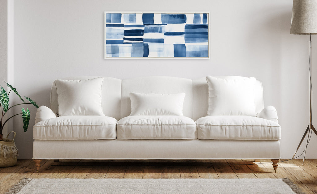 Sylvie Coastal Abstract Framed Canvas by Amy Lighthall