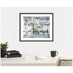 Framed Art Brookyln Bridge Horizontal by Leah Nadeau