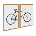 Sylvie Bicycle Framed Canvas by Simon Te of Tai Prints