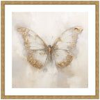 Framed Art Butterfly Neutral 2 by The Creative Bunch Studio