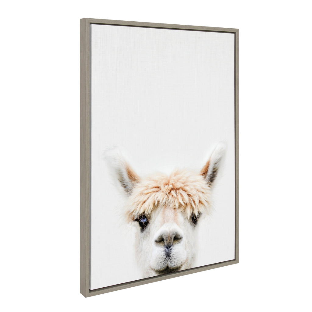 Sylvie Alpaca Bangs Framed Canvas by Amy Peterson Art Studio