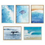 Sylvie Ocean Wake Framed Canvas by Julie Maida